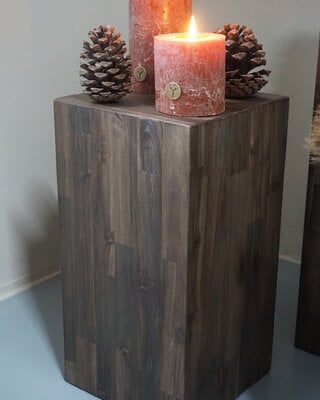 Rene Houtman Bloemenzuil/Pilaar Hout H50xB26xD26 cm