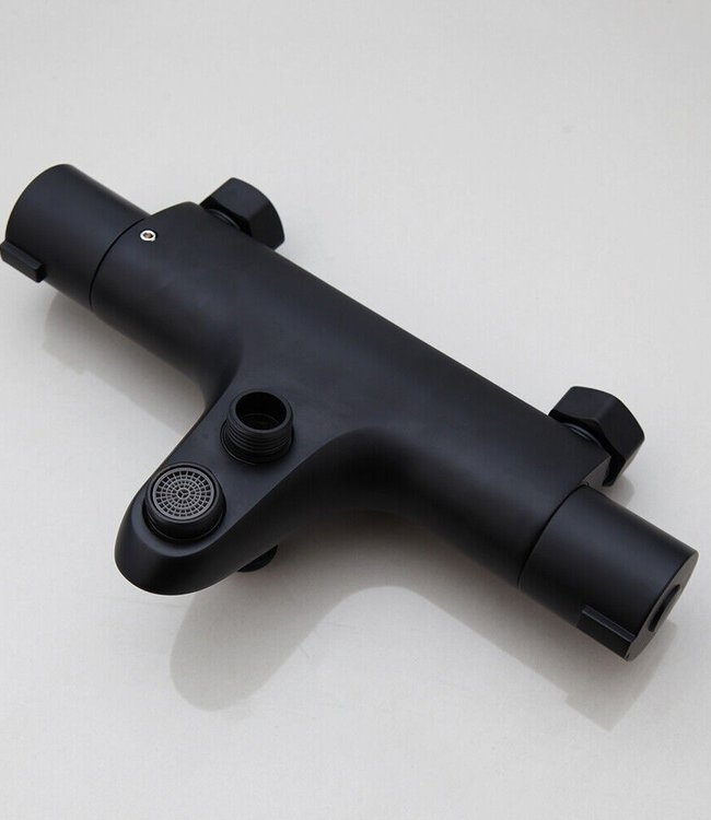 Rene Houtman Thermostatische Badkraan met Handdouche | met 3 Standen | Zwart