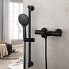 Thermostatische Badkraan met Glijstang en Handdouche | Zwart