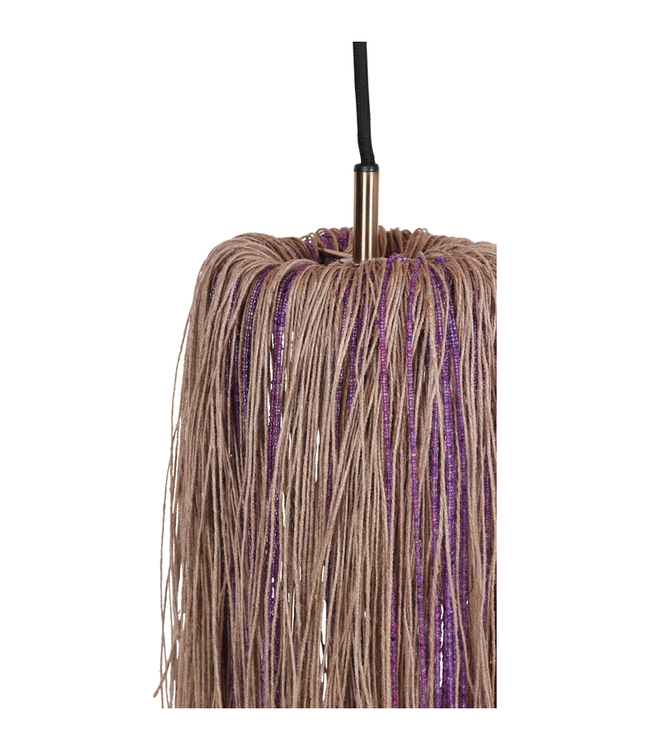 Rene Houtman Hanglamp van Touw | Paars | Dia 12 x H62 cm