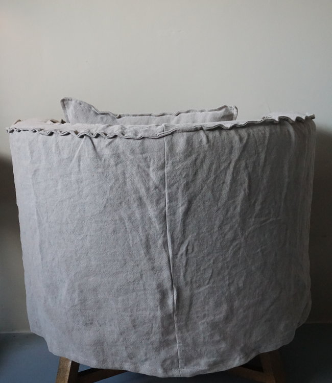 Aura Peeperkorn Fauteuil Dirk + Kussen Linnen Aura Peeperkorn