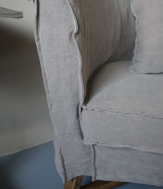 Aura Peeperkorn Fauteuil Dirk + Kussen Linnen Aura Peeperkorn