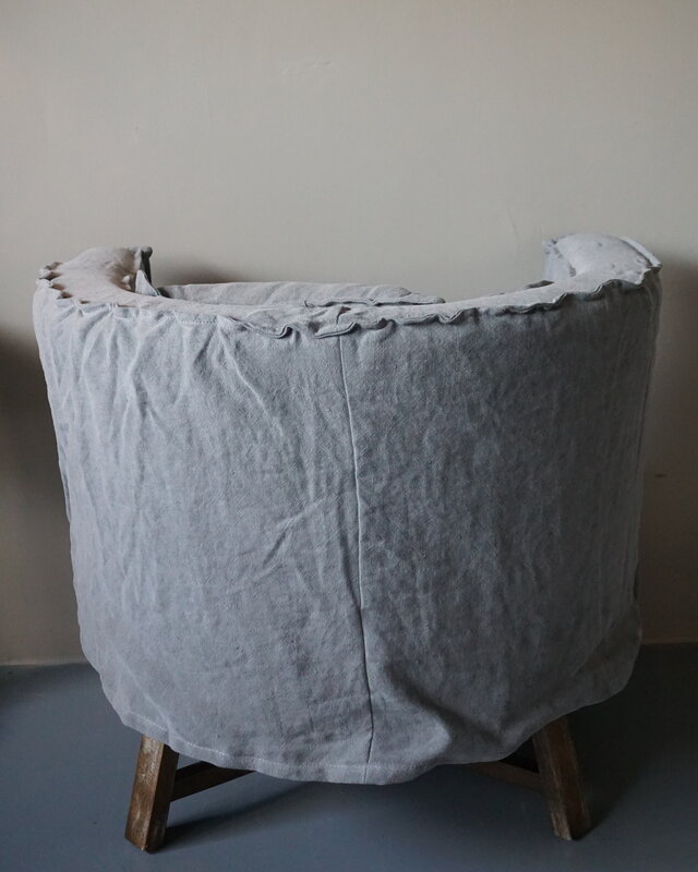 Aura Peeperkorn Fauteuil Dirk + Kussen Grijs Aura Peeperkorn