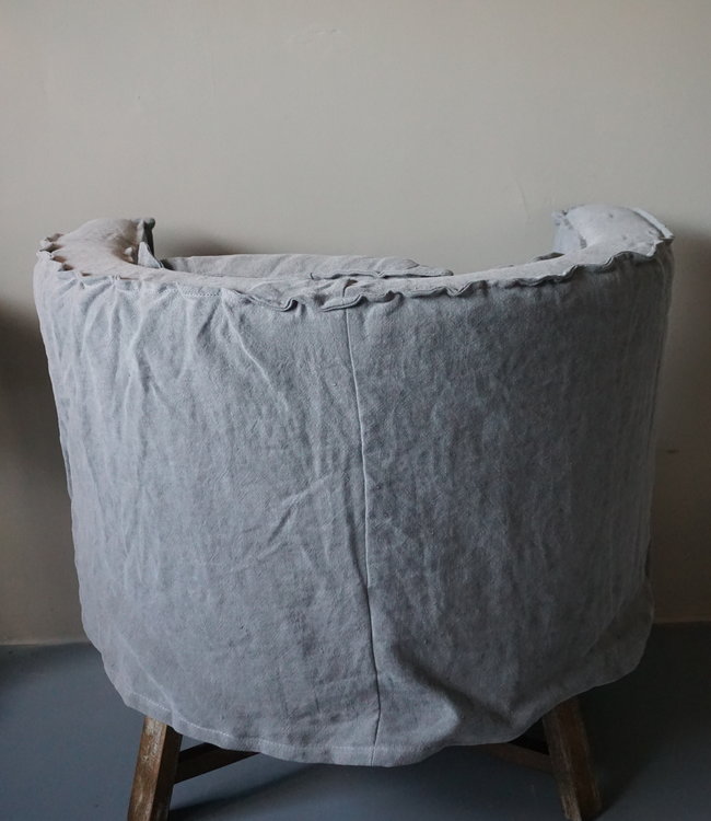 Aura Peeperkorn Fauteuil Dirk + Kussen Grijs Aura Peeperkorn