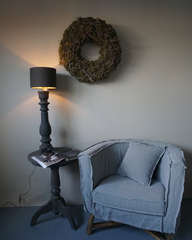 Aura Peeperkorn Fauteuil Dirk + Kussen Grijs Aura Peeperkorn