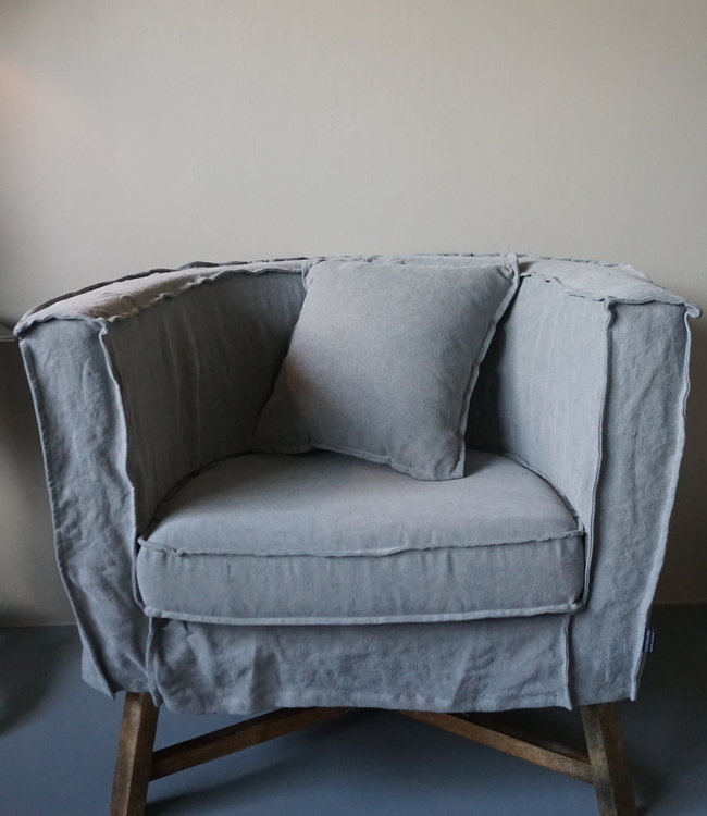 Aura Peeperkorn Fauteuil Dirk + Kussen Grijs Aura Peeperkorn