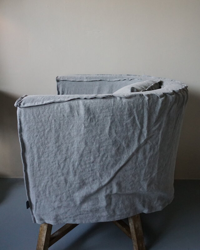 Aura Peeperkorn Fauteuil Dirk + Kussen Grijs Aura Peeperkorn