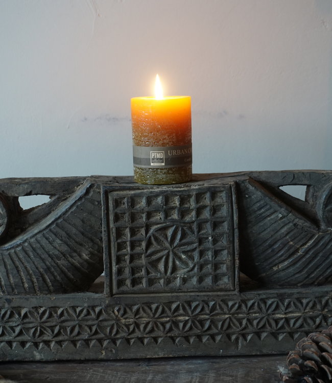 Aura Peeperkorn Ornament Oud Hout - Kaarshouder L57xD10xH22