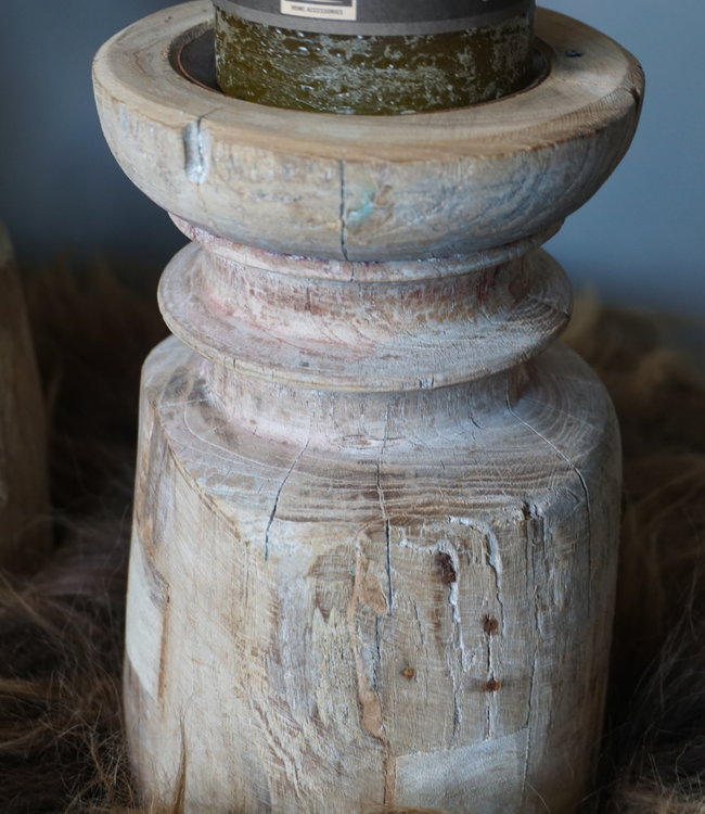 Aura Peeperkorn Kaarshouder Oud Hout - M & L -
