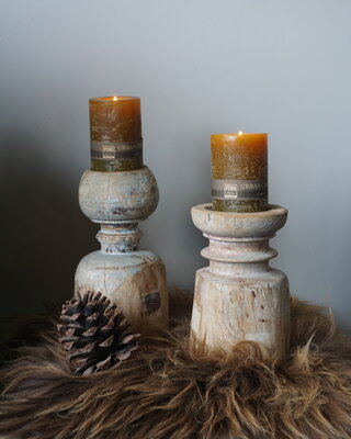Aura Peeperkorn Kaarshouder Oud Hout - M & L -