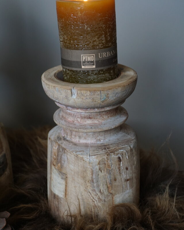 Aura Peeperkorn Kaarshouder Oud Hout - M & L -