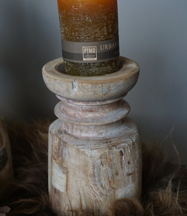 Aura Peeperkorn Kaarshouder Oud Hout - M & L -