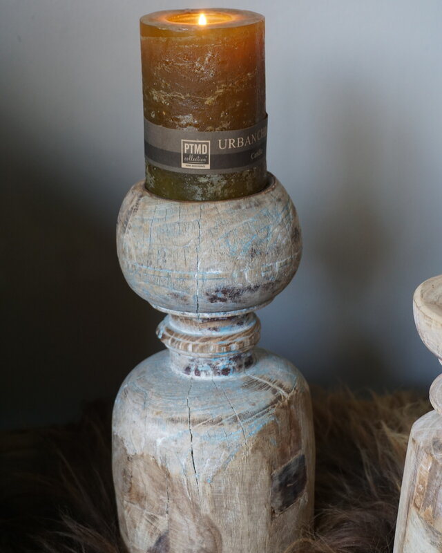 Aura Peeperkorn Kaarshouder Oud Hout - M & L -