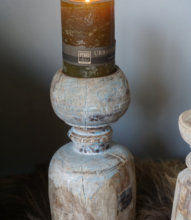 Aura Peeperkorn Kaarshouder Oud Hout - M & L -