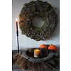 Decoratieve Oud Houten Schaal L51xD30xH8 cm