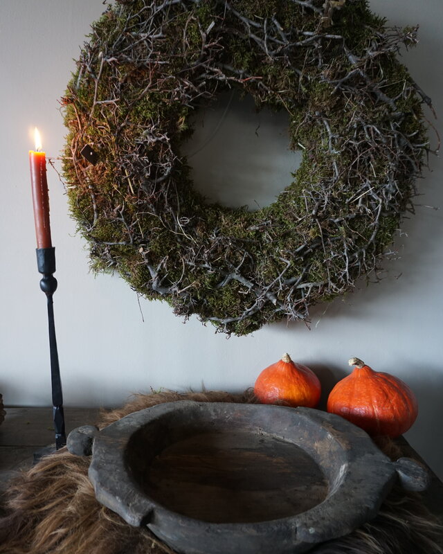 Aura Peeperkorn Decoratieve Oud Houten Schaal L51xD30xH8 cm