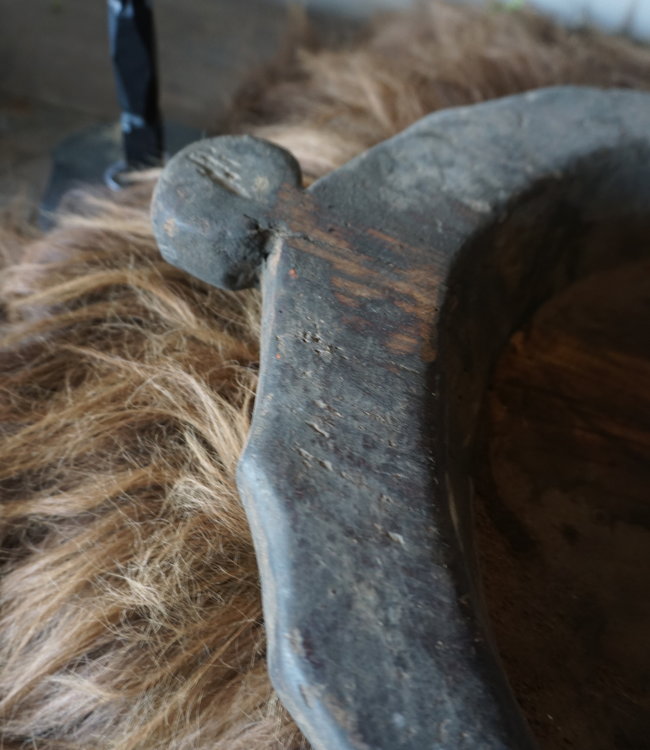 Aura Peeperkorn Decoratieve Oud Houten Schaal L51xD30xH8 cm