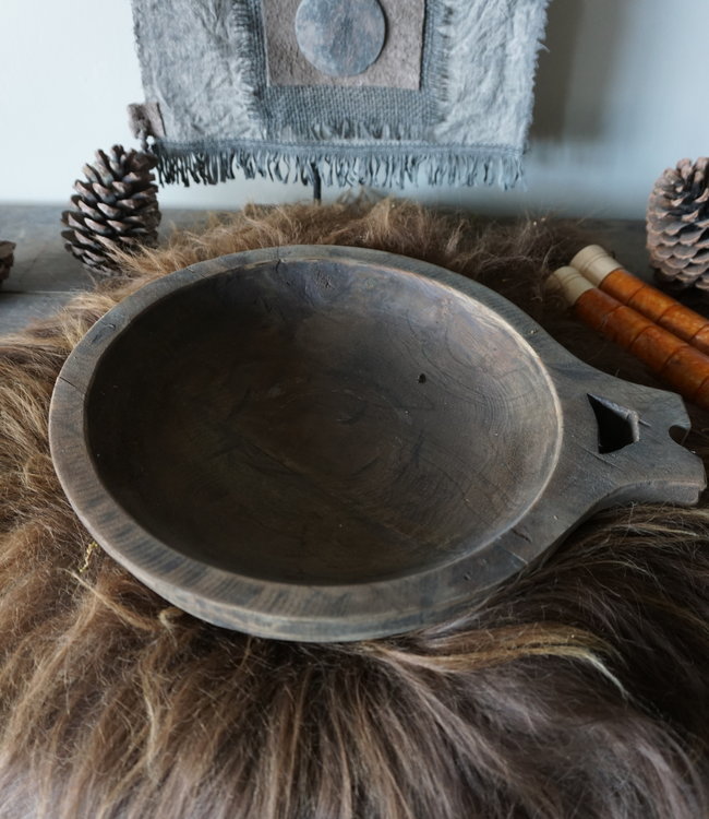 Aura Peeperkorn Amuseschaal Hout Met Handvat L37xD31xH6 cm