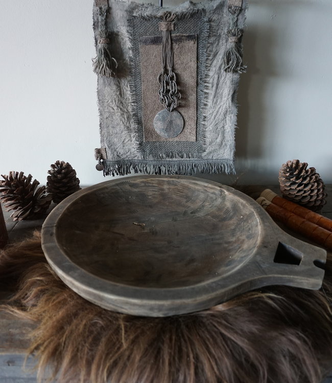 Aura Peeperkorn Amuseschaal Hout Met Handvat L47xD39xH7 cm