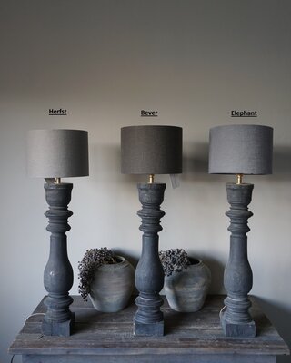 Aura Peeperkorn Balusterlamp Inclusief Kap - Kies Je Kleur - H83cm