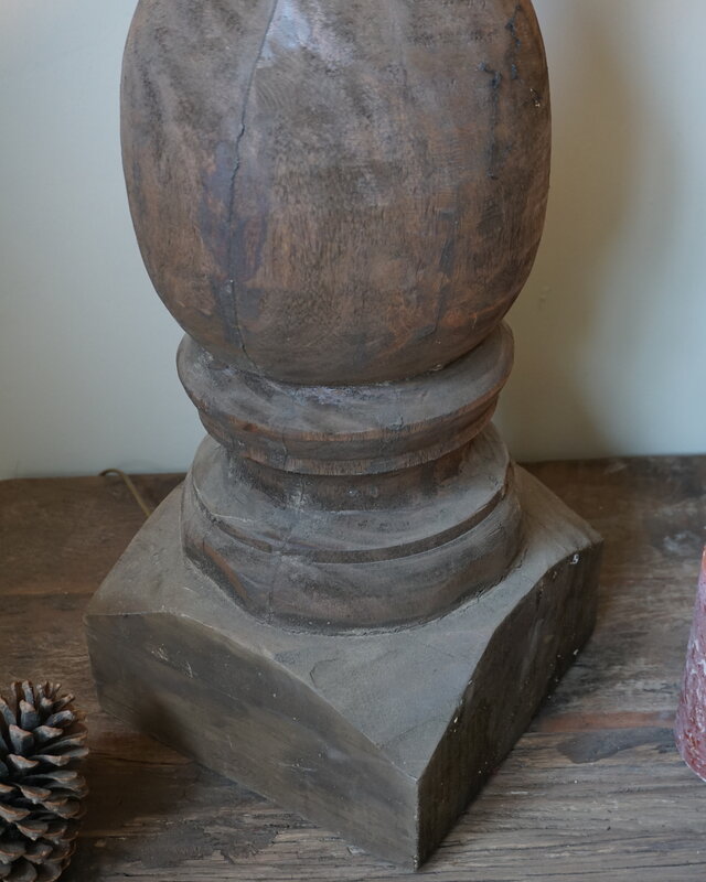Aura Peeperkorn Lampenvoet Oud Hout L70 x D26 cm - Excl Kap.