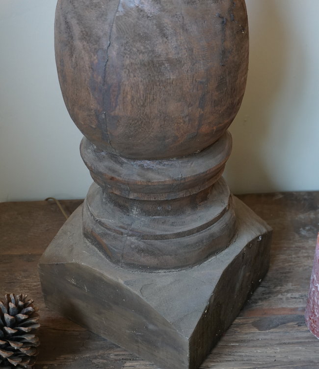 Aura Peeperkorn Lampenvoet Oud Hout L70 x D26 cm - Excl Kap.