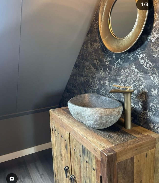 Rene Houtman Wastafelmeubel Hendrik 90x90 cm Naturel Hout