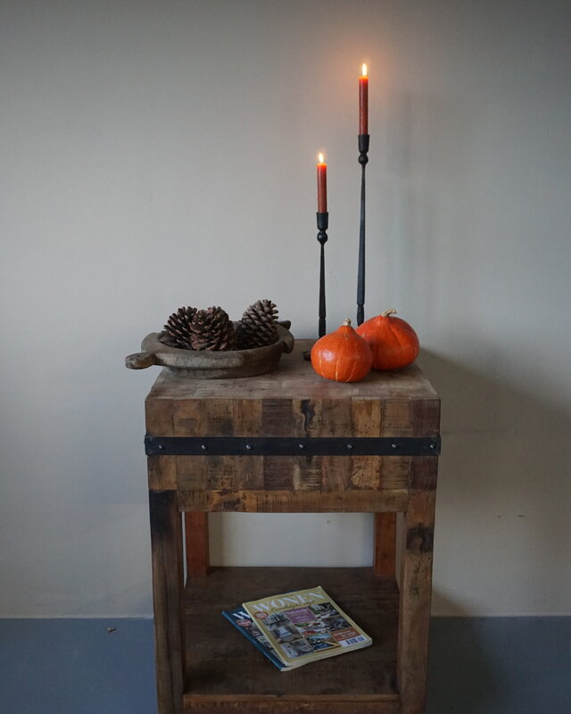 Rene Houtman Hakblok Werktafel Oud Teak H86 x B60 Cm