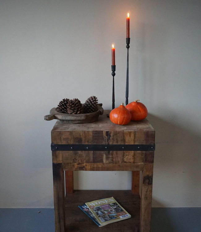 Rene Houtman Hakblok Werktafel Oud Teak H86 x B60 Cm