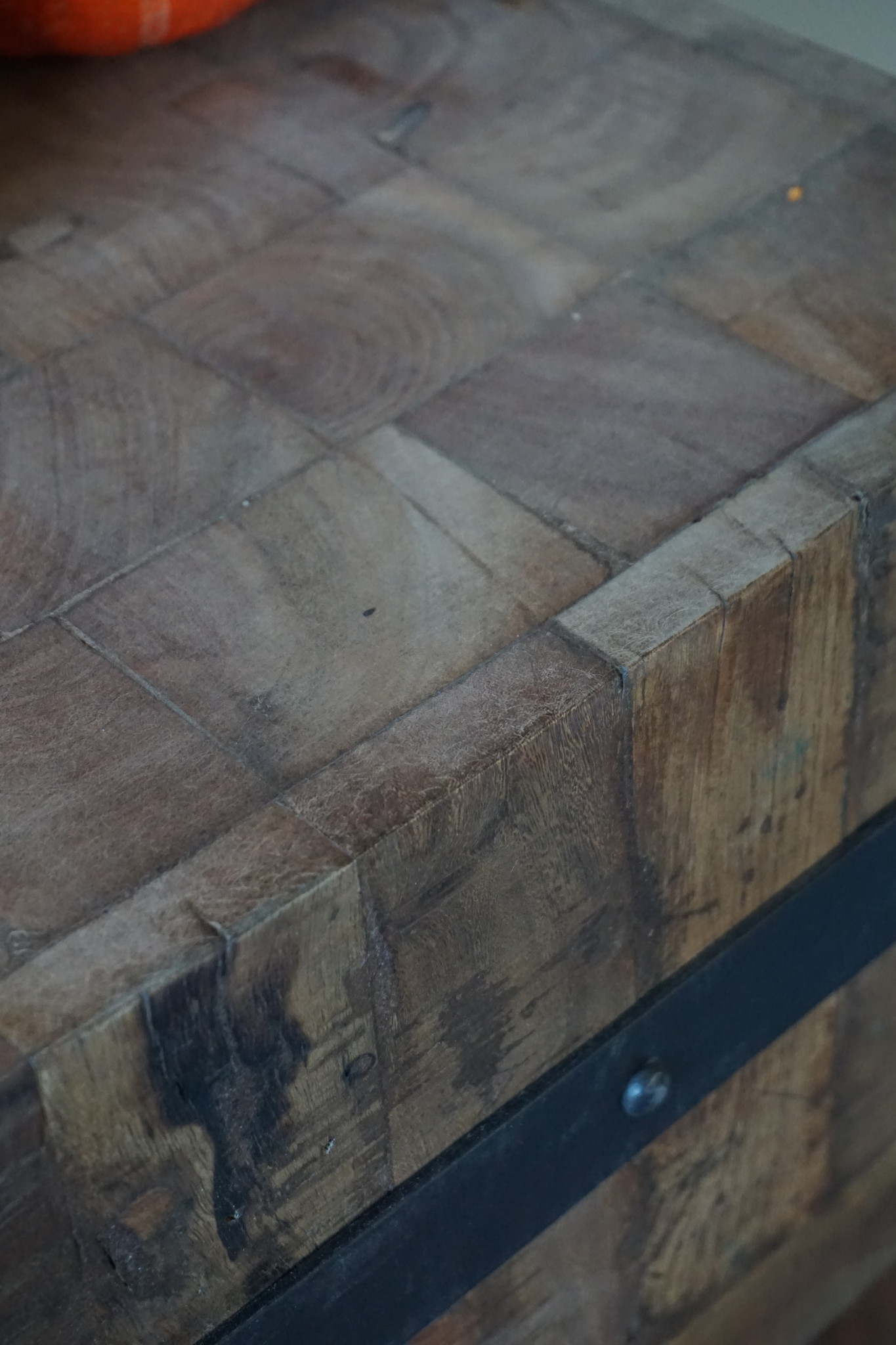Rene Houtman Hakblok Werktafel Oud Teak H86 x B60 Cm