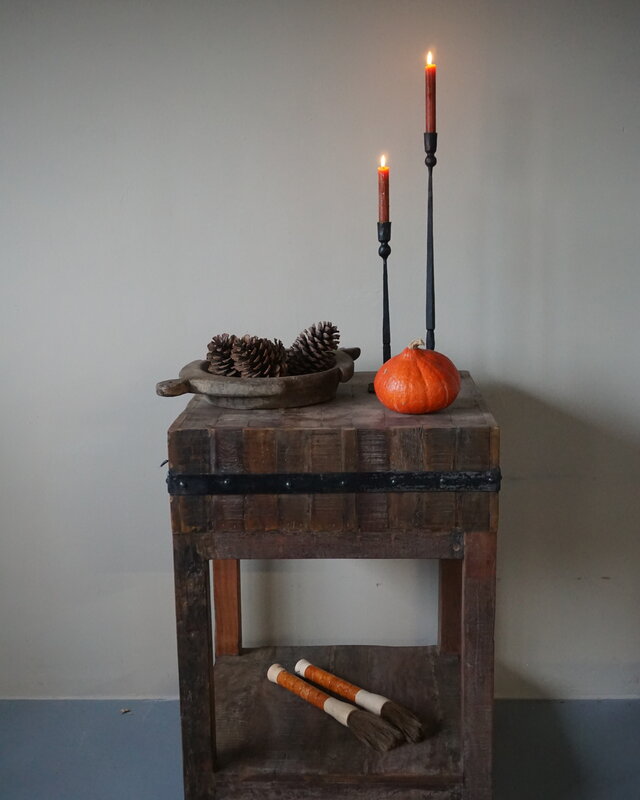 Rene Houtman Hakblok Tafeltje Oud Teak H85 x B60 Cm