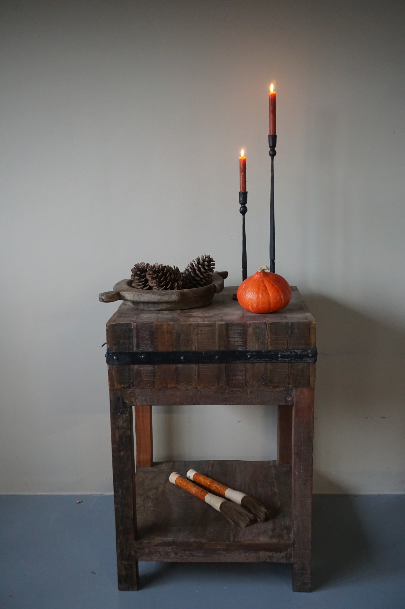 Rene Houtman Hakblok Tafeltje Oud Teak H85 x B60 Cm