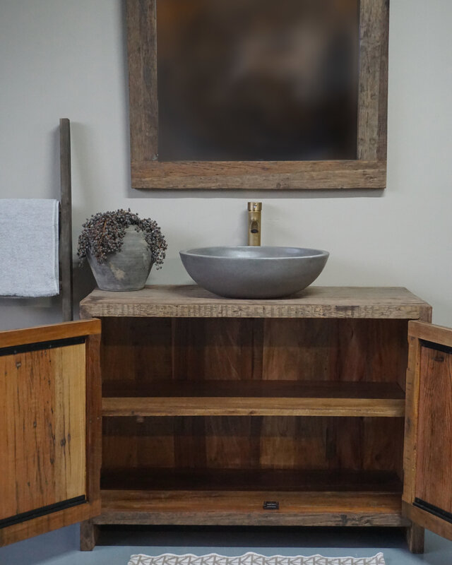Rene Houtman Badkamermeubel Oud Hout Unique L110xD50xH80 cm