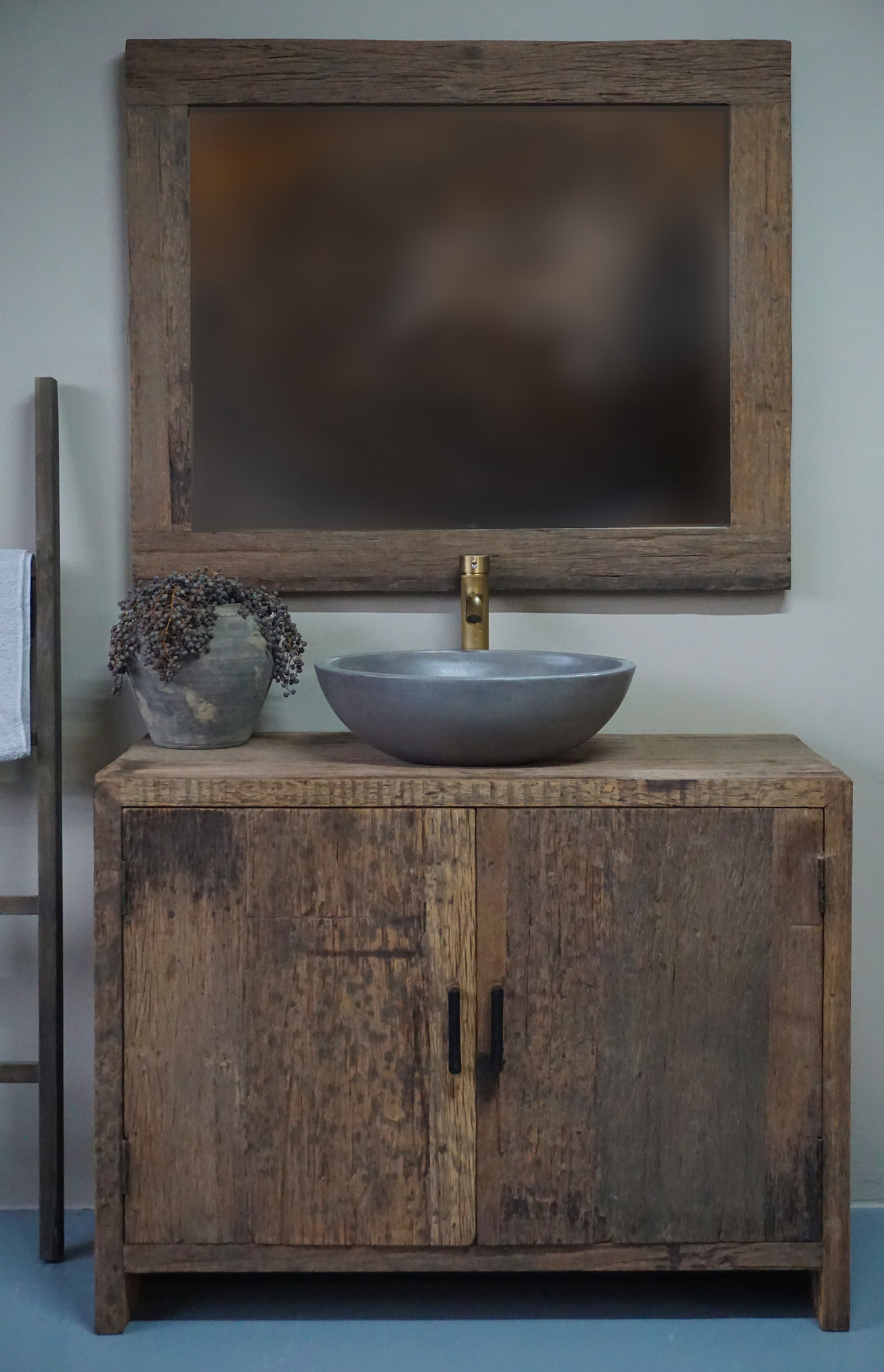 Rene Houtman Badkamermeubel Oud Hout Unique L110xD50xH80 cm