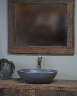 Rene Houtman Spiegel Soof 90x80 Cm - Rustiek Oud Hout