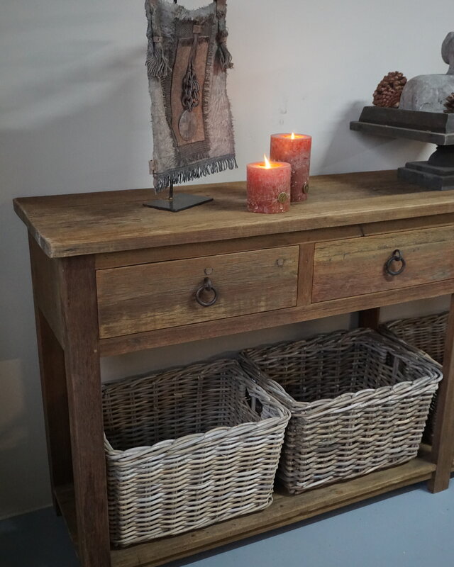 Rene Houtman Dressoir Oud Hout L220 x D45 x H90 cm 4 lade