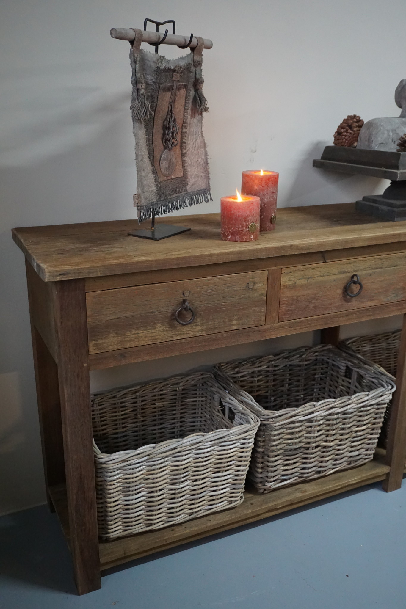 Rene Houtman Dressoir Oud Hout L220 x D45 x H90 cm 4 lade