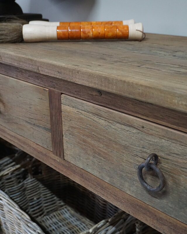Rene Houtman Dressoir Oud Hout L220 x D45 x H90 cm 4 lade