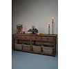 Dressoir Oud Hout L220 x D45 x H90 cm 4 lade