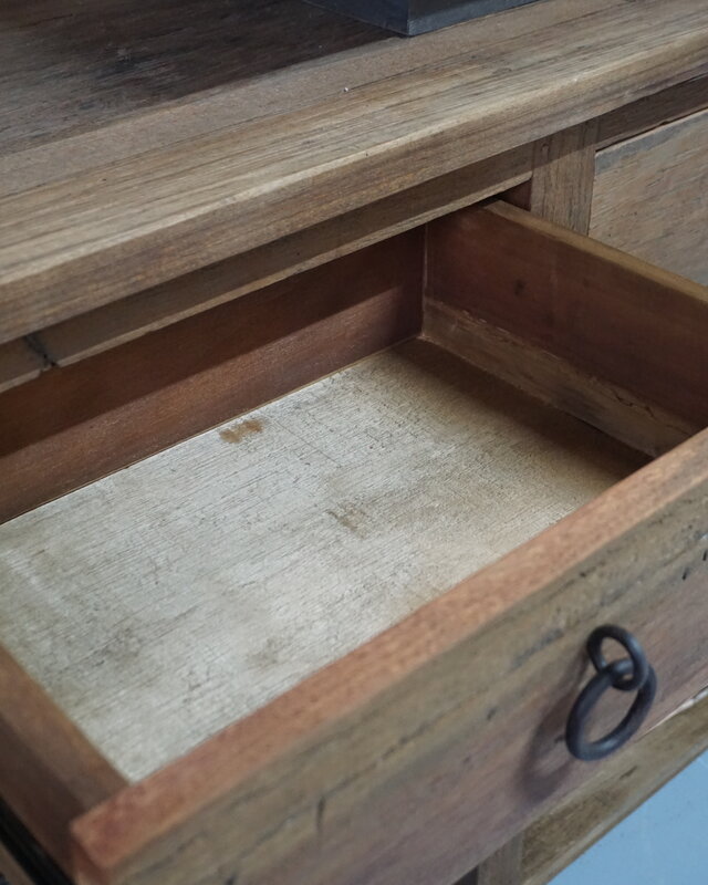 Rene Houtman Dressoir Oud Hout L220 x D45 x H90 cm 4 lade
