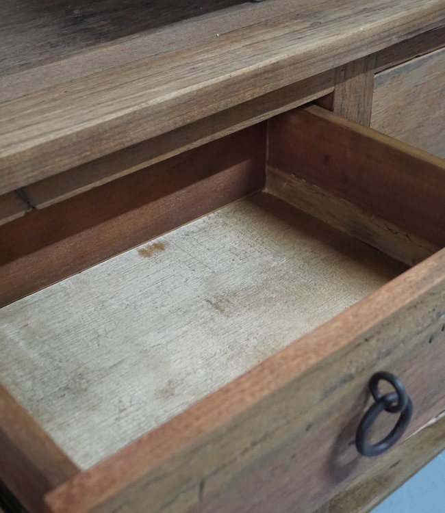 Rene Houtman Dressoir Oud Hout L220 x D45 x H90 cm 4 lade