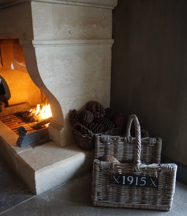 Rene Houtman Haardmand Antiek Grey L45 x B35 x H30 cm