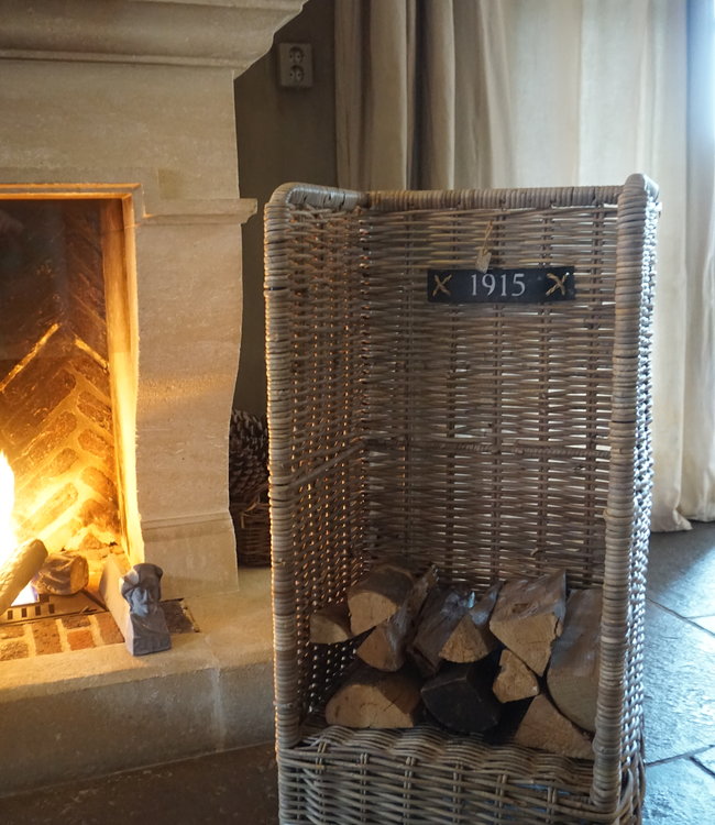 Rene Houtman Haardmand Met Hendel En Wielen 90x45x35 cm