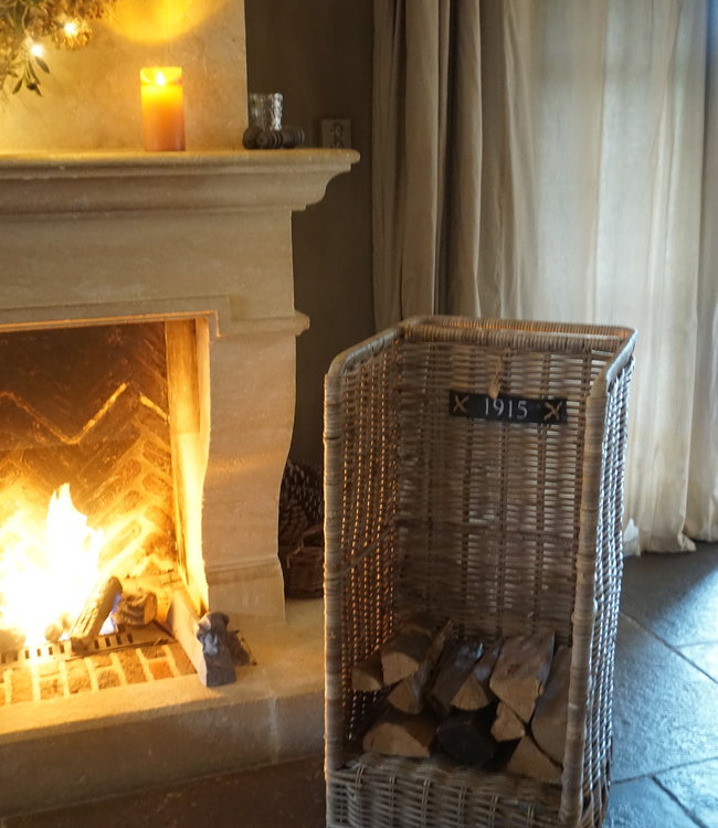 Rene Houtman Haardmand Met Hendel En Wielen 90x45x35 cm