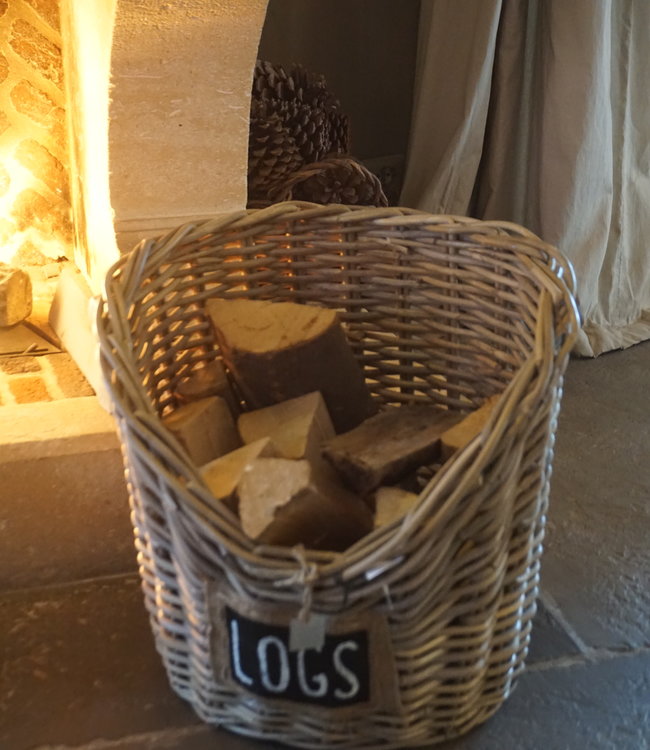 Rene Houtman Haardmand Gevlochten Rotan H42 x D42 cm