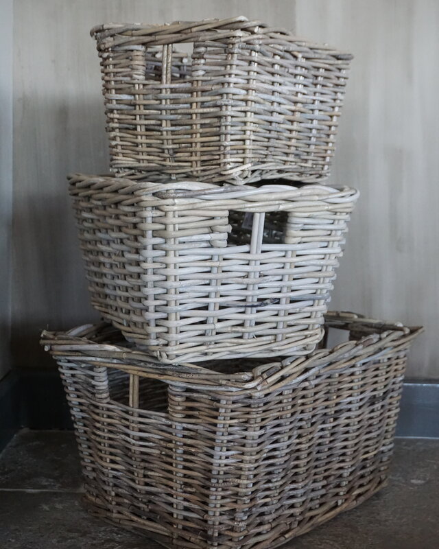 Rene Houtman Lademand Rotan Grey L34 x B24 x H20 Cm