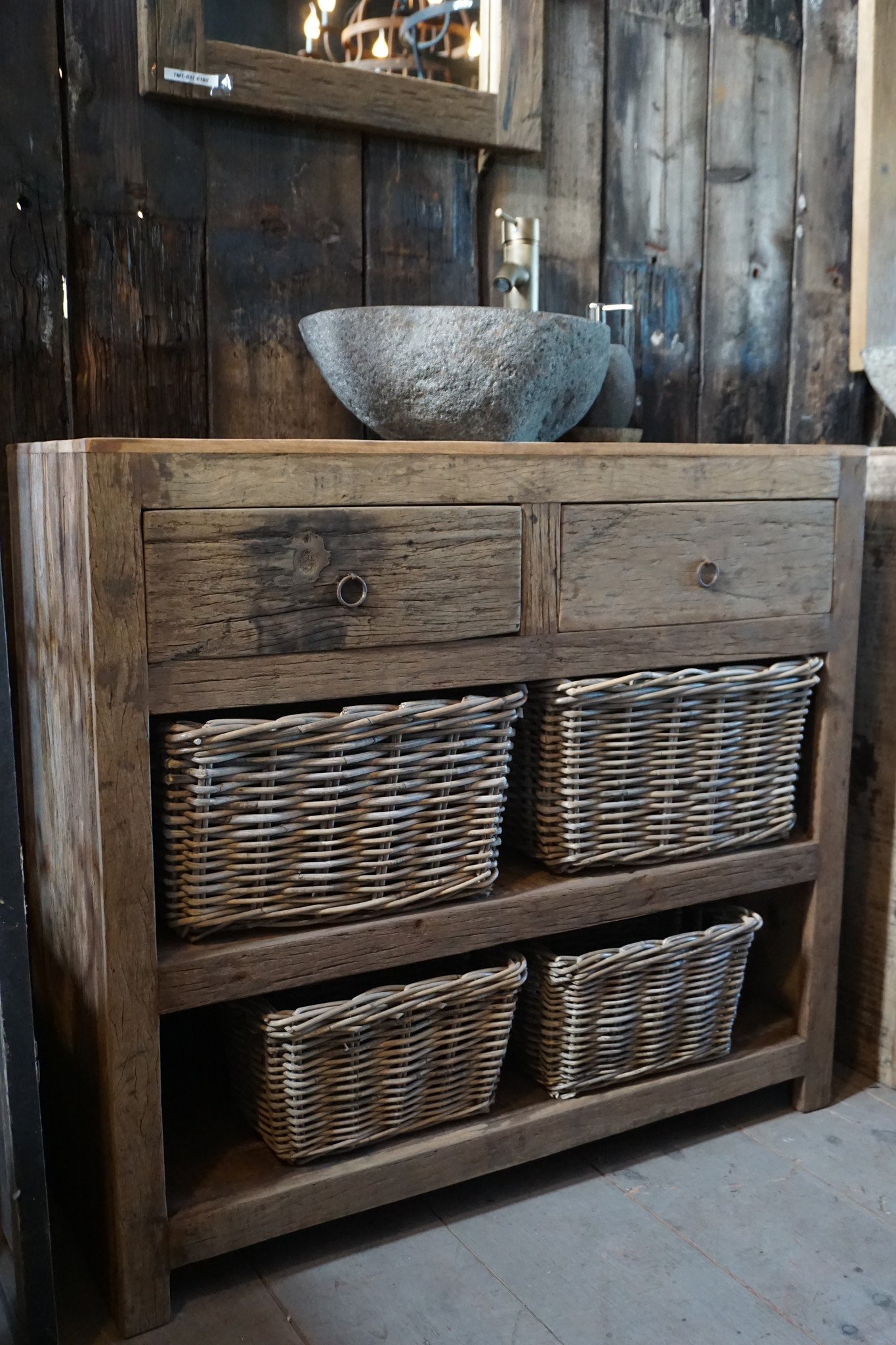 Rene Houtman Lademand Rotan Grey L34 x B24 x H20 Cm