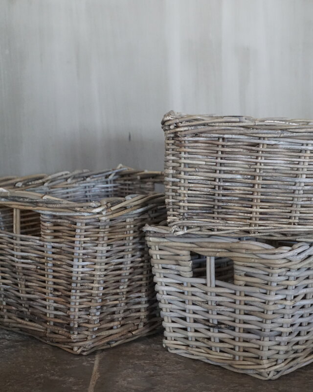 Rene Houtman Lademand Rotan Grey L34 x B24 x H20 Cm