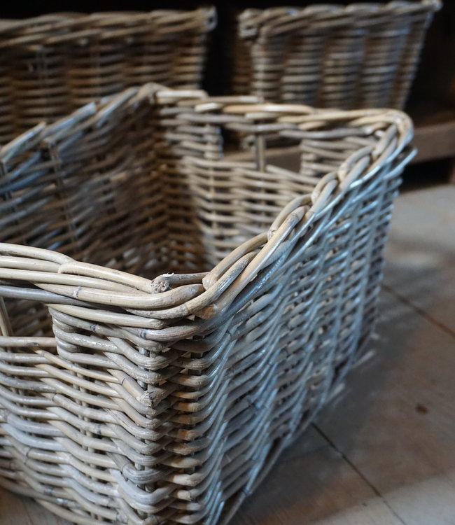 Rene Houtman Lademand Rotan Grey L44 x B33 x H25 Cm