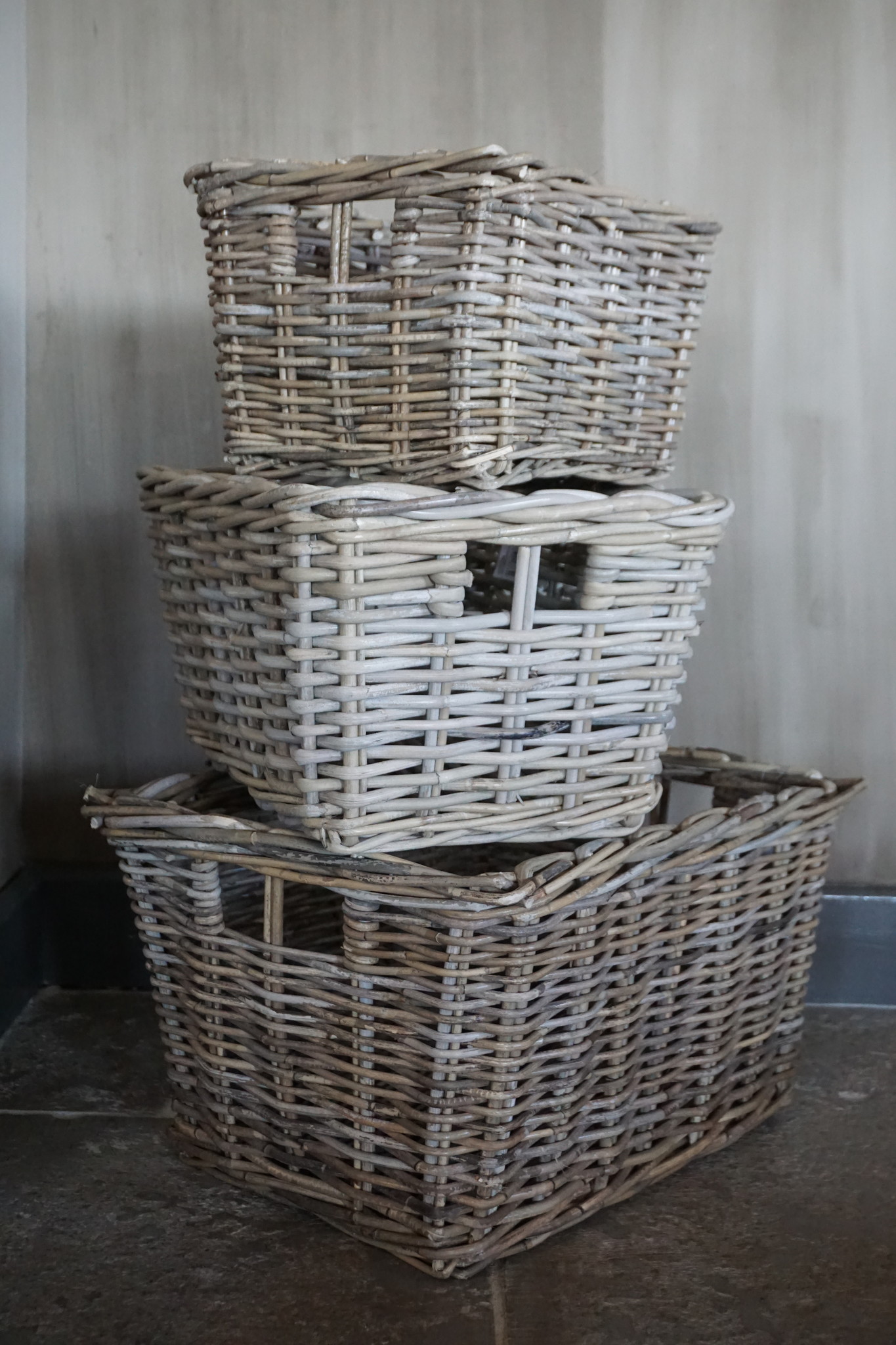 Rene Houtman Lademand Rotan Grey L44 x B33 x H25 Cm